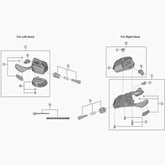 Shimano Sl-M9100 Right Hand Main Lever Pad And Fixing Screws Spares & Accessories