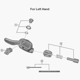 Shimano SL-MT800-IL cable fixing bolt unit for shifters, replacement component for Shimano MTB shifter models.