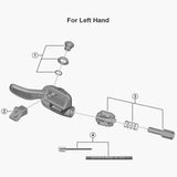 Shimano SL-MT800-IL cable fixing bolt unit for shifters, replacement component for Shimano MTB shifter models.