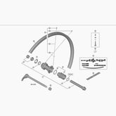 Shimano WH-MT600 right-hand MTB spoke, 298.5mm length, genuine replacement component for mountain bike wheels.