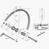 Shimano WH-MT600-TL-R12 right hand spoke, 281mm, genuine replacement component for mountain bike wheels.