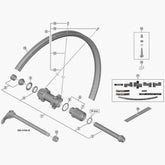 Shimano WH-MT600-TL-F15-275 genuine replacement spoke for mountain bike wheels, 279mm length, Shimano spare part