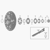Shimano CS-M8100 Spacer B 1.95mm for cassette, genuine replacement bike component, shown in the image.