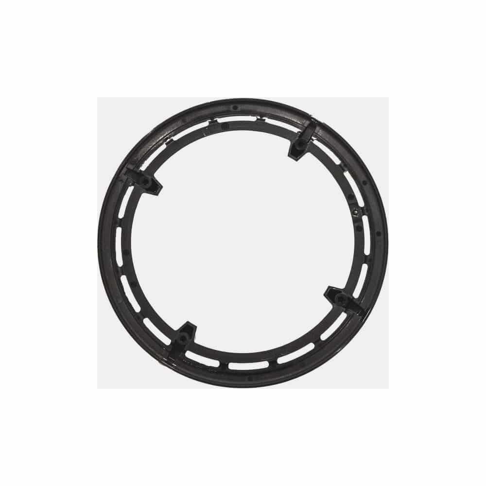 Shimano Spares SM-CRE50 38T chain ring cover with fixing bolt for e-bike components, showing the black cover and bolt.