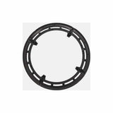 Shimano Spares SM-CRE50 38T chain ring cover with fixing bolt for e-bike components, showing the black cover and bolt.