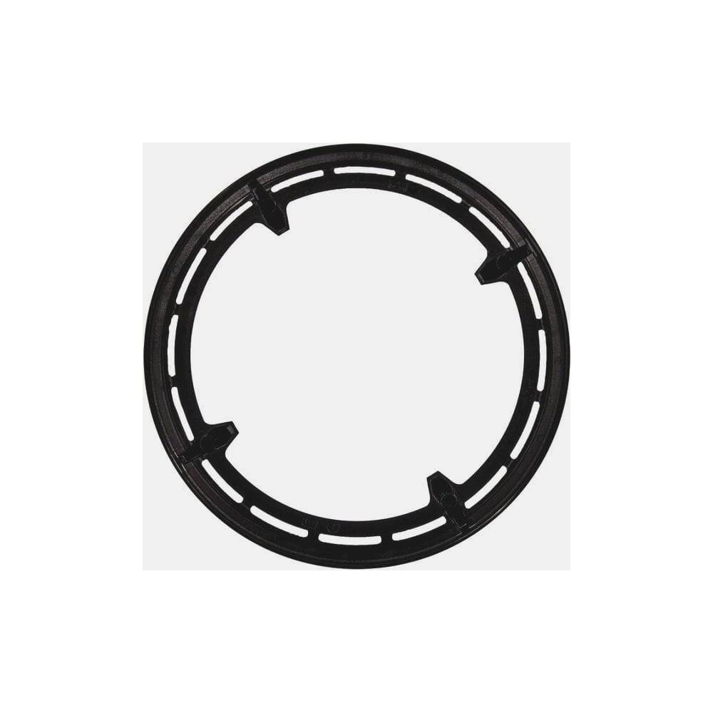 Shimano SM-CRE50 44T single chain ring cover with fixing bolt for e-bike, component part in black with mounting hardware.