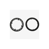 Shimano SM-CRE50 38T double chain ring cover with fixing bolt for e-bike, showing the black protective component and mounting hardware.
