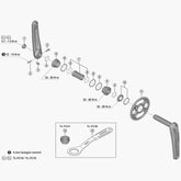 Shimano Spares FC-M8100 replacement plate for crankset components, shown in close-up detail.