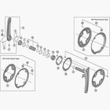 Shimano Spares FC-M430-8 chain guard with fixing screws for crankset protection, component for bicycle drivetrain.