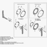 Shimano Spares FC-M9100 wave washer for crankset replacement, close-up of genuine component for bike maintenance.