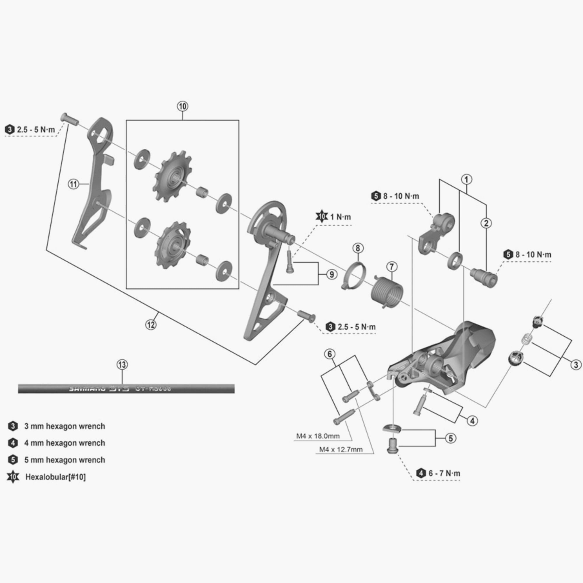 Shimano RD-R7000 rear derailleur inner plate replacement for Shimano Spares, bike component for smooth gear shifting.