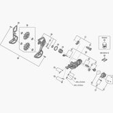 Shimano RD-M8100 rear derailleur end adjust bolt and plate, M4 x 14.1mm, bike components spare part for precise gear shifting