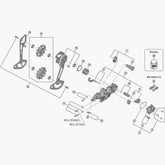 Shimano RD-M8120 rear derailleur P-cover unit, genuine spare component for bike gear shifting.