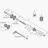 Shimano FH-M8110 complete hub axle for 142mm Shimano wheel replacement, bicycle component spare part