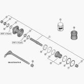 Shimano FH-M8110 left hand lock nut, genuine replacement hub spare part for bicycle components.