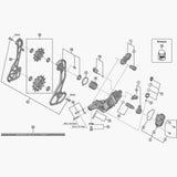 Shimano RD-RX810 rear derailleur pulley bolt set, genuine replacement spare components for bike gear shifting.