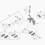 Shimano BR-R7000 cable adjusting bolt unit, genuine brake spare part, close-up of component for bike brake adjustments