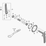 Shimano FC-M5100-1 left hand crank arm in black, 170mm length, replacement component for mountain bike drivetrain.