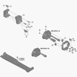 Shimano Spares BM-E8031 upper mount unit for e-bike transmission systems, showing the metal component with mounting holes.