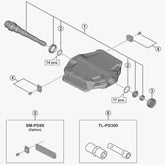 Shimano Pdef202 Pedal Axle Assembly Rh Spares & Accessories