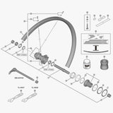 Shimano WH-M8100-TL-F15-B-275 spoke, 283mm length, genuine replacement component for Shimano wheelsets.