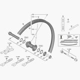 Shimano Spares WH-M8120-TL-F15-B-275 spoke, 274mm length, for wheel repair on mountain bike or cycling wheel.