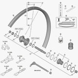 Shimano WH-M8120-TL-R12-B-275 replacement spoke for WH-M8120 wheel, 269.5 mm length, bike wheel component, Shimano spares
