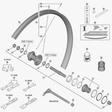 Shimano WH-M8120-TL-R15-B-29 replacement spoke, 287.5mm, for wheel repair, Shimano Spares component, bicycle wheel part