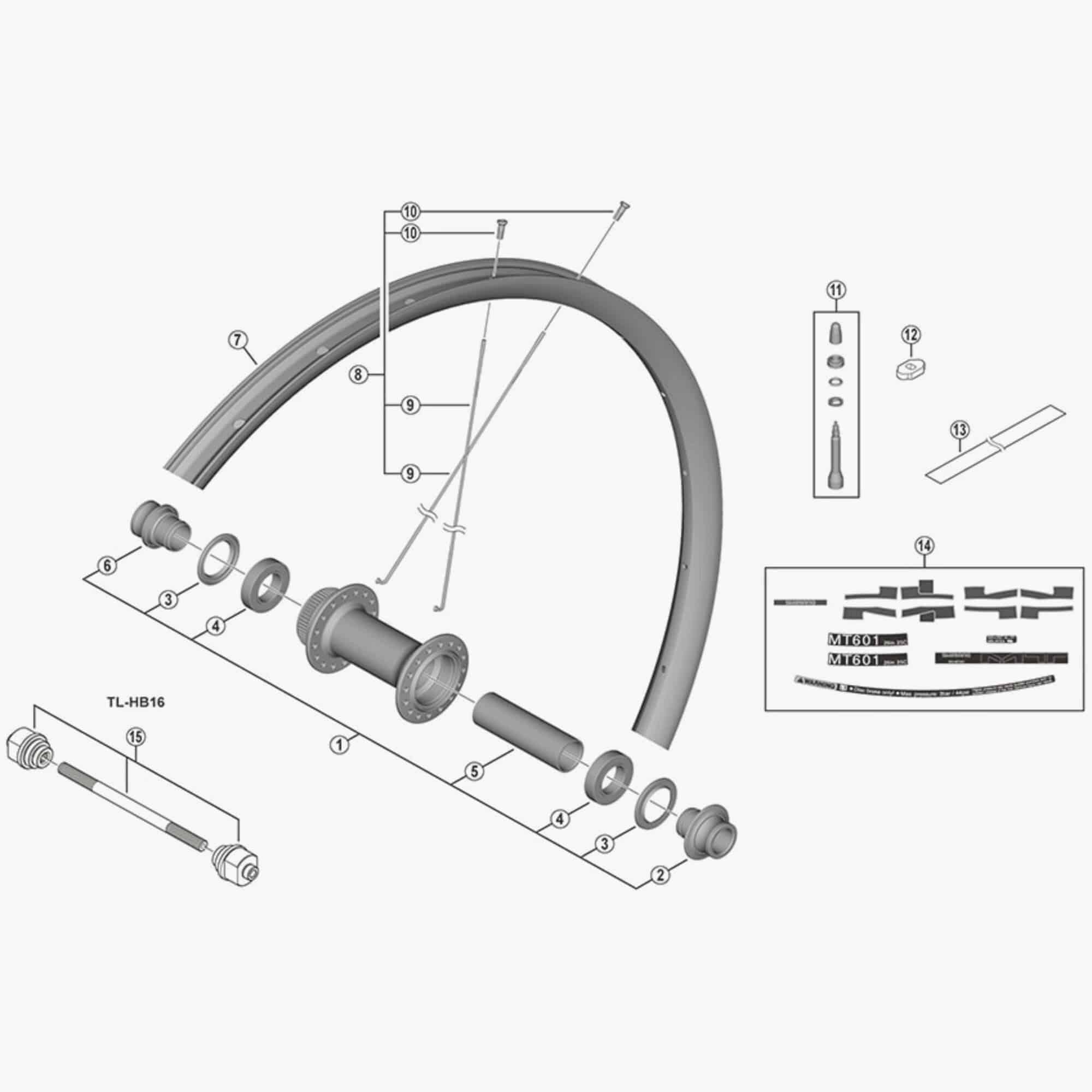 Shimano Whmt601-Tlf15-29 Spoke 290Mm Wheel Spares