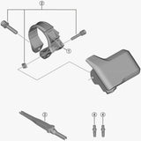 Shimano SC-EM800 clamp band for 31.8mm front derailleur, replacement component for bike gear shifting.
