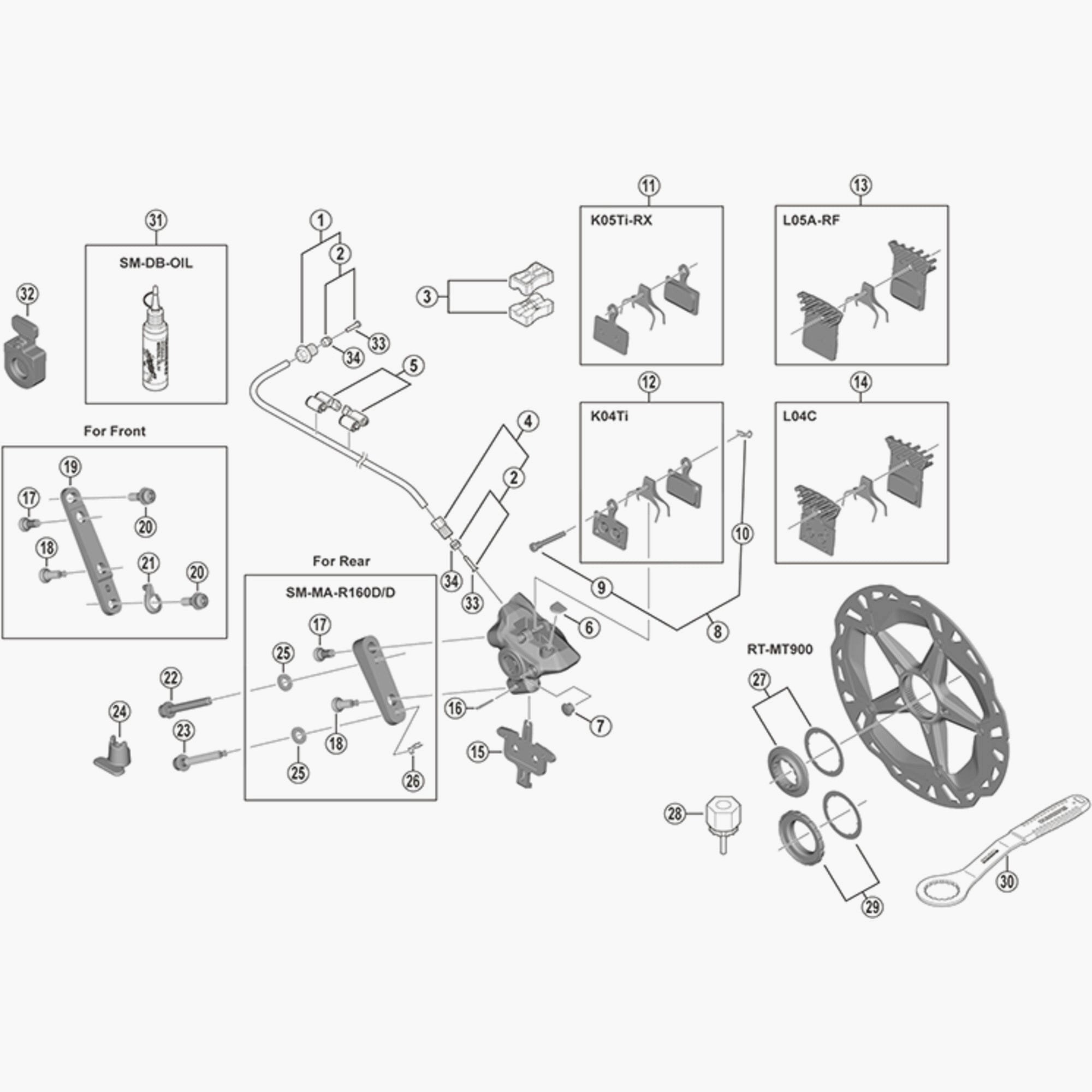 Shimano Br-R9270 Caliper Fixing Bolt 20 Mm Spares & Accessories
