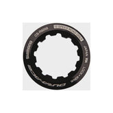 Shimano CS-R9200 lock ring and washer for cassette, genuine replacement component, secure fit for Shimano bicycle drivetrain.