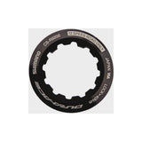 Shimano CS-R9200 lock ring and washer for cassette, genuine replacement component, secure fit for Shimano bicycle drivetrain.