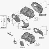 Shimano SM-DUE61 M4 chain case fixing bolts pack of 3, genuine replacement components for bike chain case maintenance.
