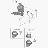 Shimano FD-R9250 plug cover replacement part for front derailleur protection, Shimano Spares component, black plastic.
