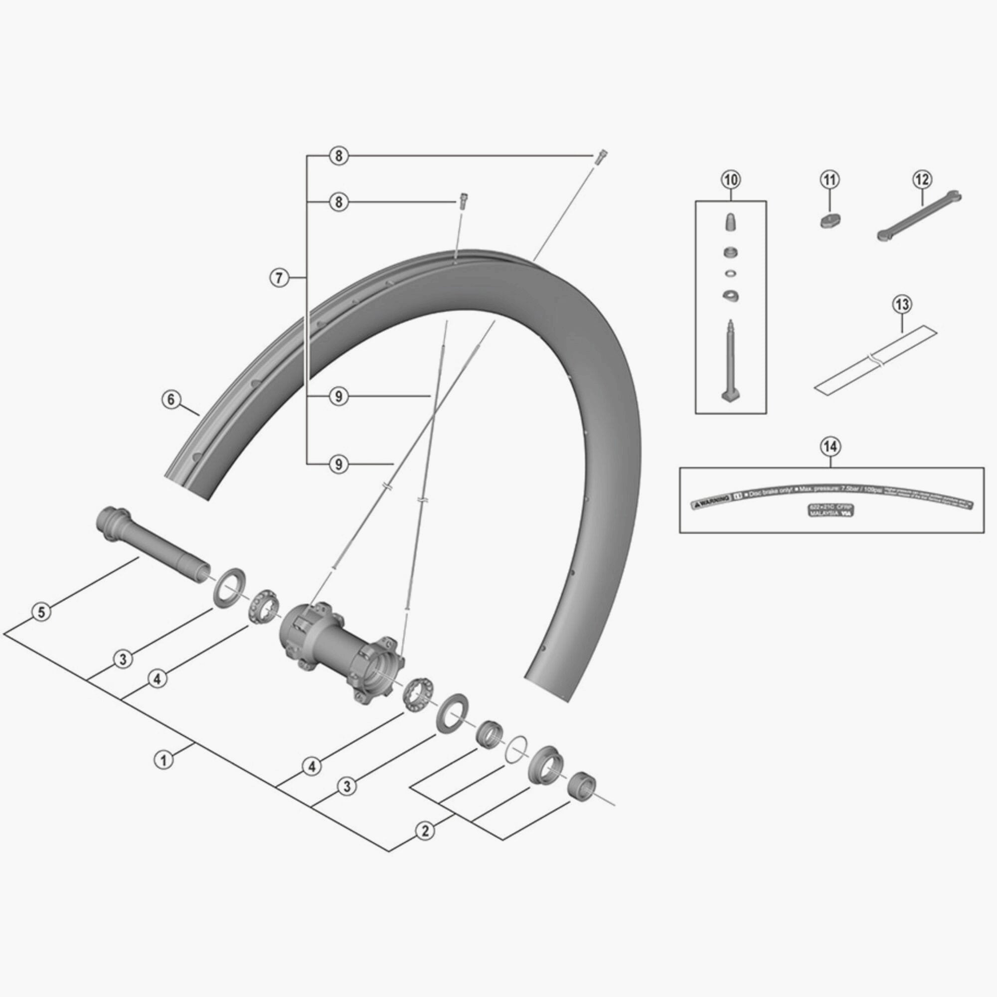 Shimano WH-R8170-C50-TL-F 272mm spoke replacement for bike wheels, showing the metal spoke and spoke nipple in close-up.