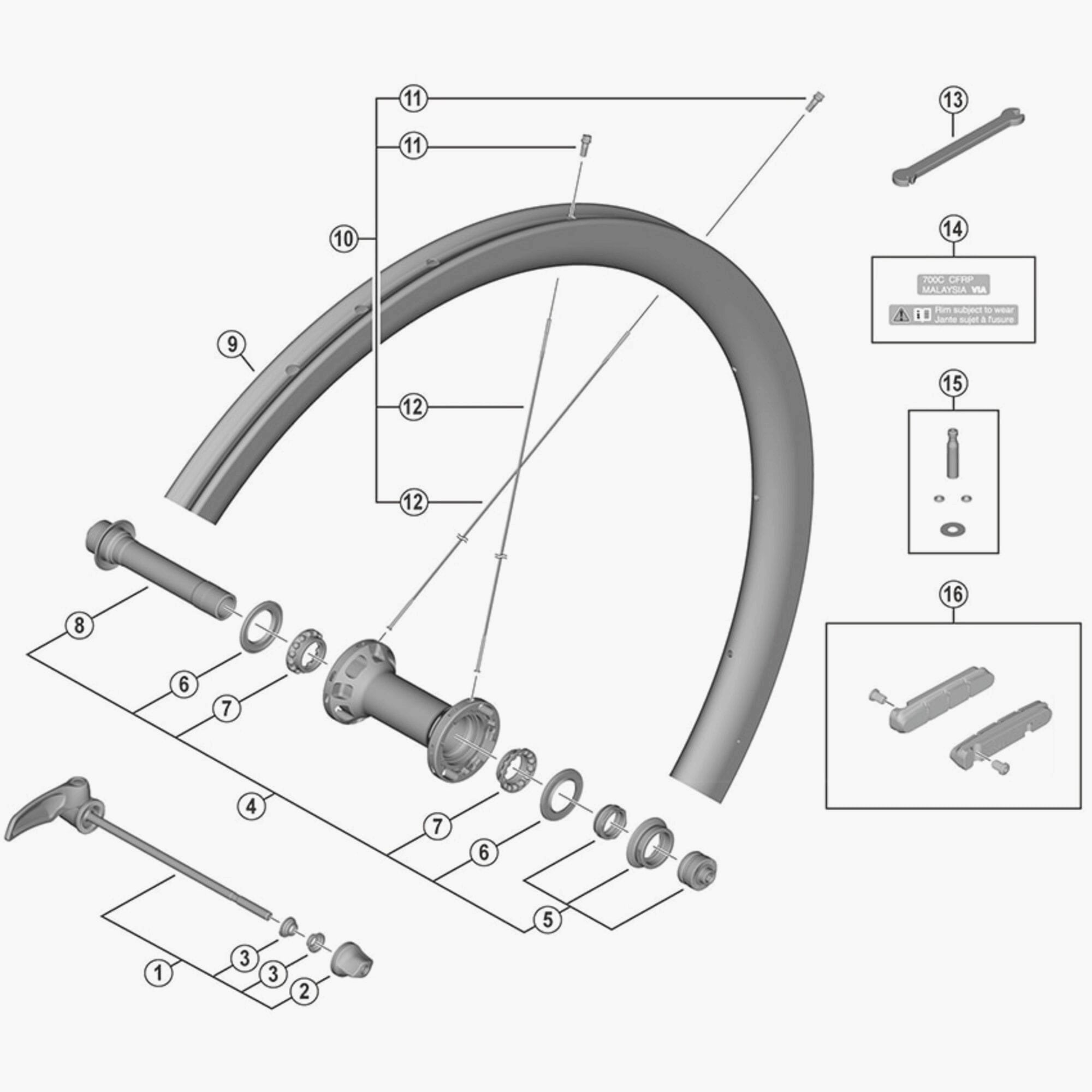 Shimano WH-R9200-C36-TU-F replacement spoke, 275mm long, for wheel repair, part of Shimano's cycling components.