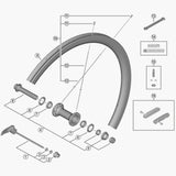 Shimano WH-R9200-C36-TU-F replacement spoke, 275mm long, for wheel repair, part of Shimano's cycling components.