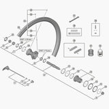 Shimano WH-R9200-C36-TU-R right hand spoke, 278mm, for bike wheel replacement, showing the metal spoke with threading.