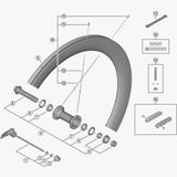 Shimano WH-R9200-C50-TU-F quick release for wheel attachment, 133mm, component for bicycle wheels, Shimano spare part