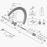 Shimano WH-R9200-C50-TU-R right hand 264mm spoke for bicycle wheel replacement, genuine Shimano spare component.