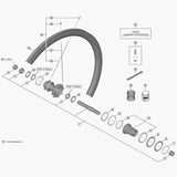 Shimano WH-R9270-C36-TU-F left hand spoke, 285mm, genuine replacement component for bicycle wheel repair.
