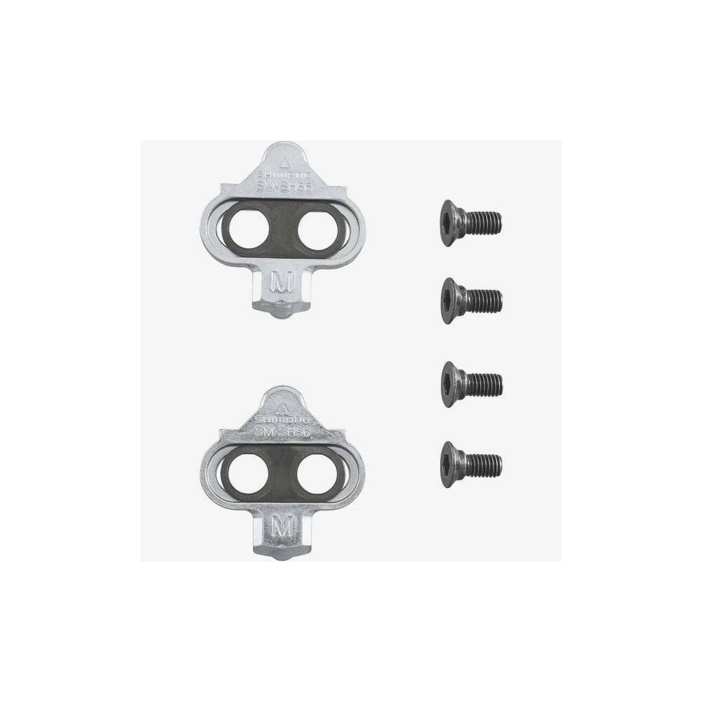 Shimano SH56 MTB SPD cleats for open design pedals, multi-release compatible, no cleat nuts included, cycling component.