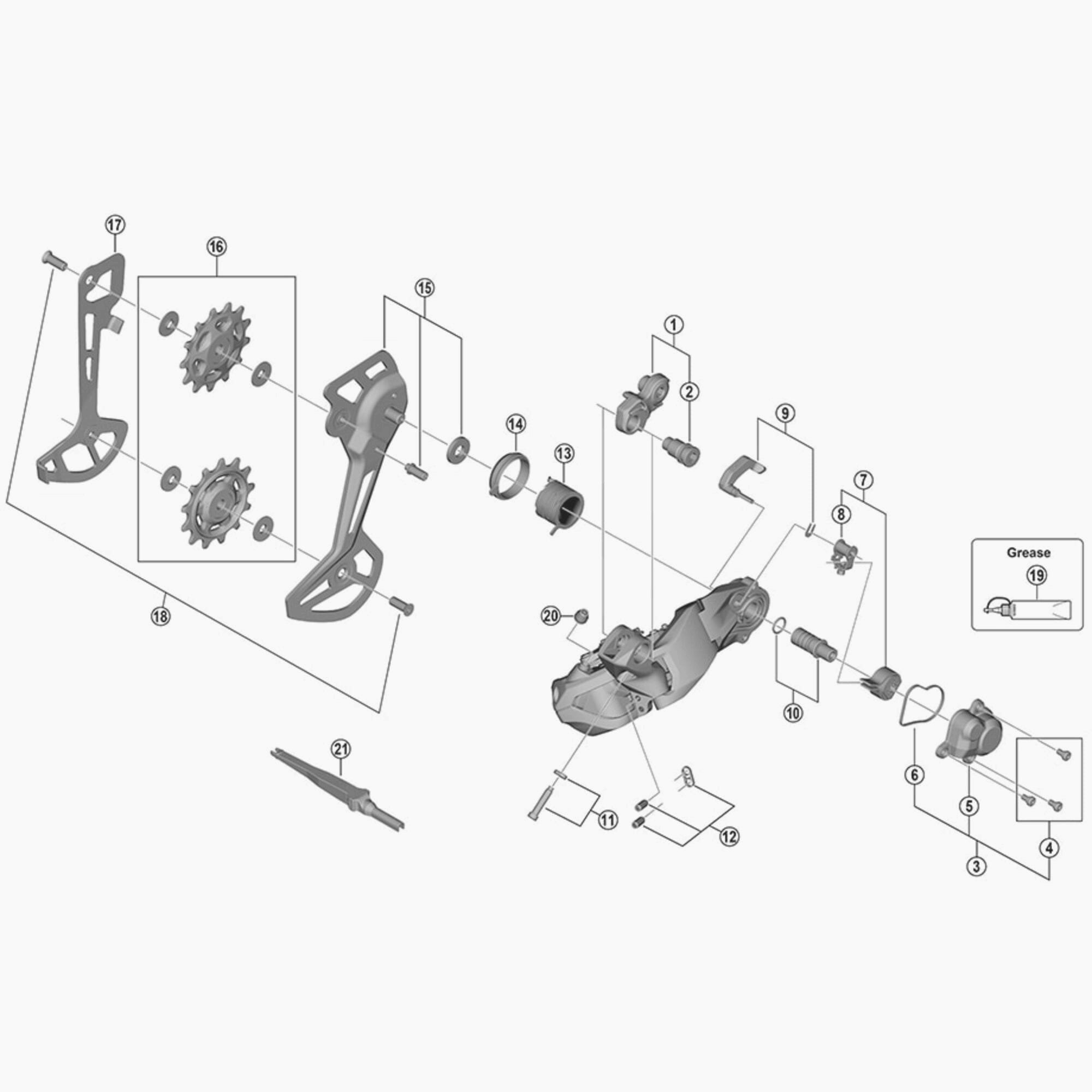 Shimano Rd-M8150-11 Bracket Axle Unit Spares & Accessories