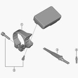 Shimano Spares SC-EN600 35mm e-bike transmission stay with nut, bicycle component for rear derailleur support.