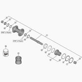Shimano Fh-M7130-B Complete Hub Axle 157 Mm Hub Spares