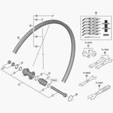 Shimano FH-RS470 left hand lock nut and cone with dust cover, bicycle wheel hub spare component by Shimano Spares