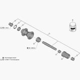 Shimano Spares FH-TC500 Micro Spline freewheel body unit for bicycle drivetrain components, shown in the image.