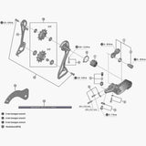 Shimano RD-R7100 rear derailleur inner plate replacement part for smooth shifting on bicycle components.