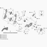 Shimano RD-RX820 rear derailleur inner plate replacement component for bike derailleur spares.